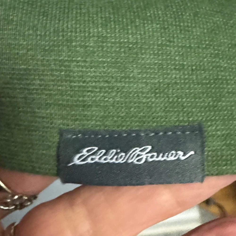 Eddie Bauer Olive Green Crewneck Sweater size large - Picture 3 of 7